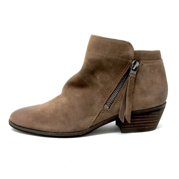 NWOT Sam Edelman Suede Packer Taupe Bootie Sz 7.5 - Picture 1 of 11